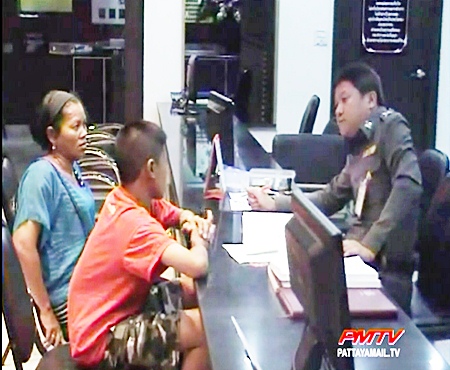 Teacher accompanies the schoolboy to give his statement to the police.